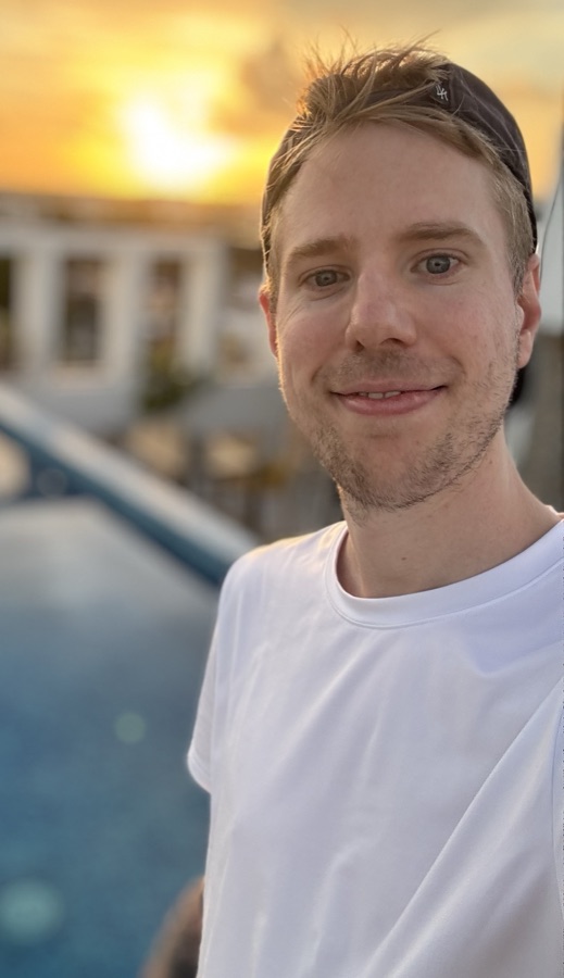 Dave Keefe at sunset in Playa del Carmen